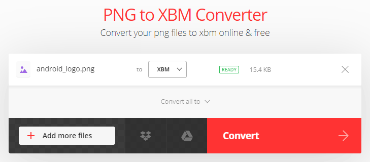 PNG to XBM