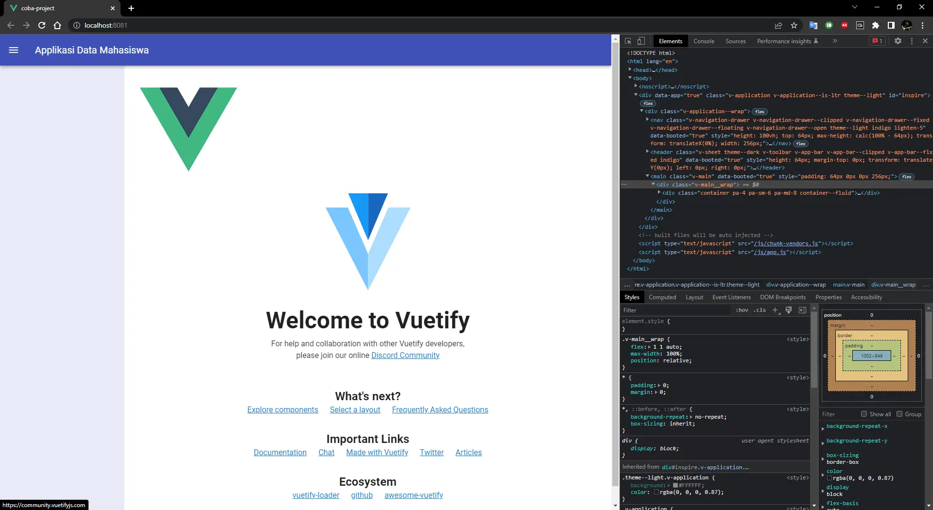 Custom landing page